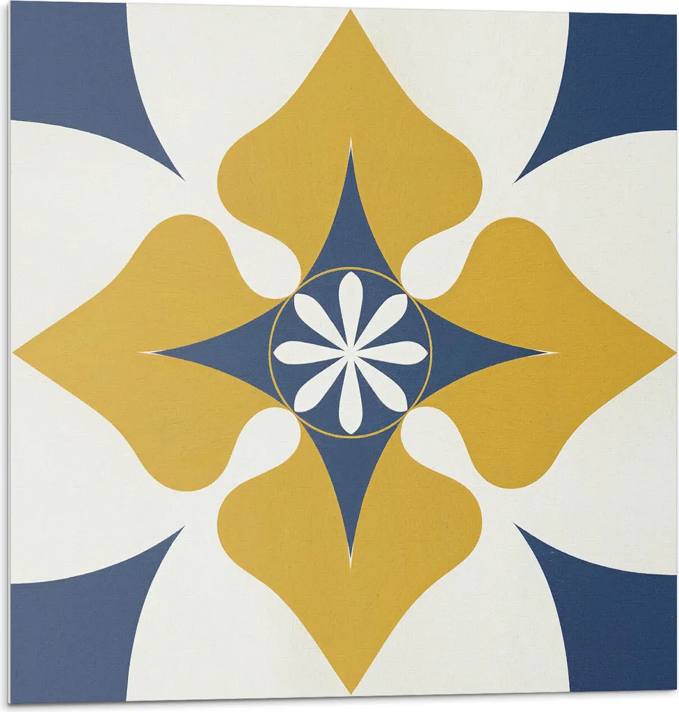 Design Murale Autoadesivo 3D - Pannelli Decorativi Fiori Simmetrici