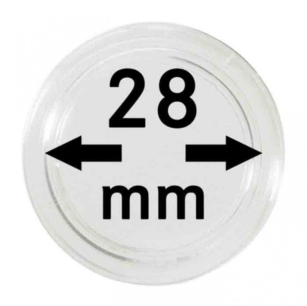 Lindner 2250028P Münzkapseln 28 mm-10er Pack Produktbild 
