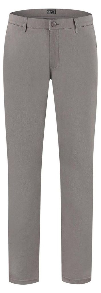 GENTS - Chino-Stretch-Struktur Grau - Polyester, Baumwolle, Elasthan - Grau - Größe 50/L