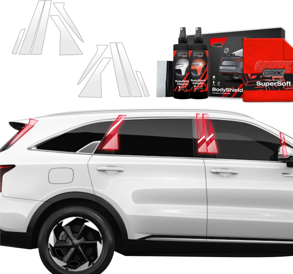 10in1 Schutzfolie für A-B-C-Säule - Kia Sorento (2023-2025) Grizz Protector