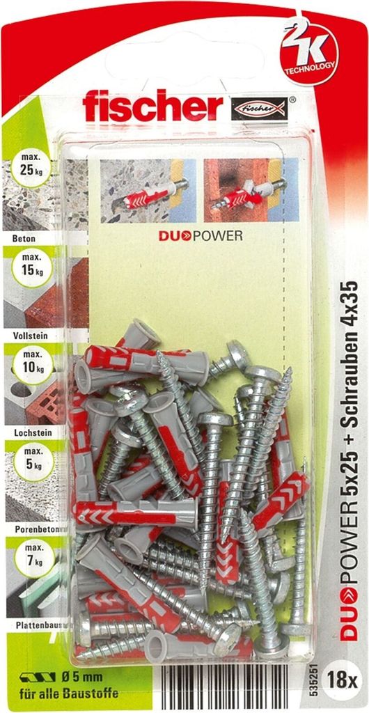 Dübel DUOPOWER 5x25 S PH K