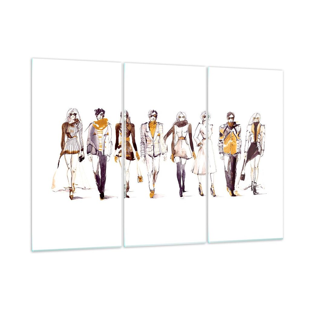 Bilder auf glas - eleganc e Farbe weiblich Mannequins - 165x110cm - Glasbilder - Wandbilder - Kunstdruck - Wanddekoration aus Glas - Glas Bilder - ...