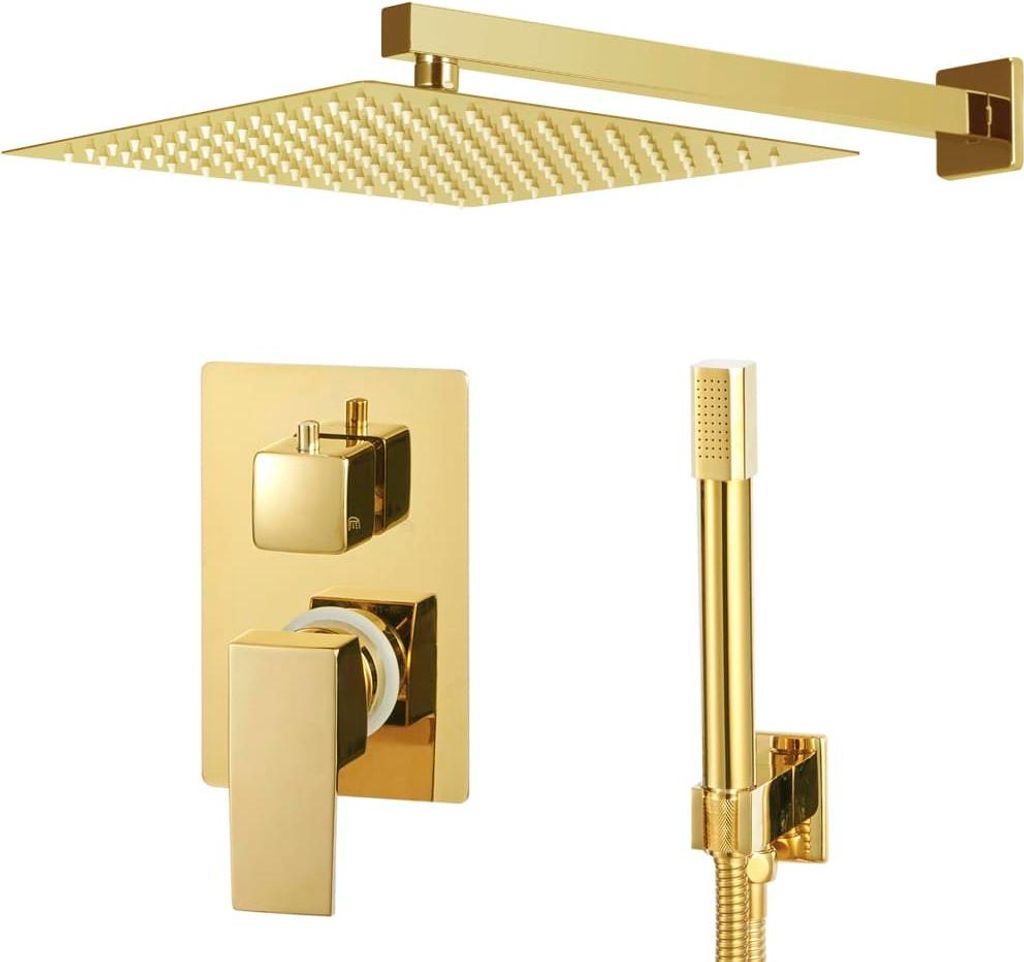 vidaXL Duschsystem Edelstahl 201 Golden