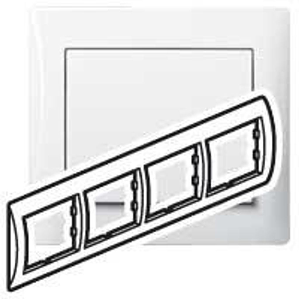 Legrand 771004 Rahmen 4-fach waagerecht Galea ultraweiß