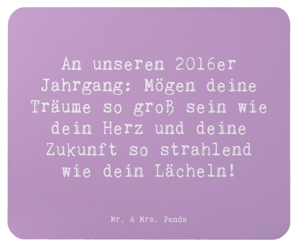 Mr. & Mrs. Panda Mauspad Spruch 2016 Geburtstag Glückwunsch - Lavendeltraum - Geschenk, Alter, Geburtstagsgeschenk, liebevolle Designs, Mouse Pad,...