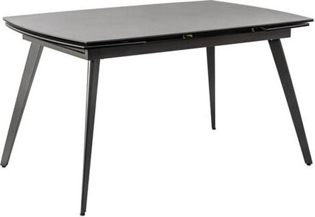 Nicolas - Ausziehbarer Tisch (140/200 x 90 cm) aus anthrazitfarbener Keramik