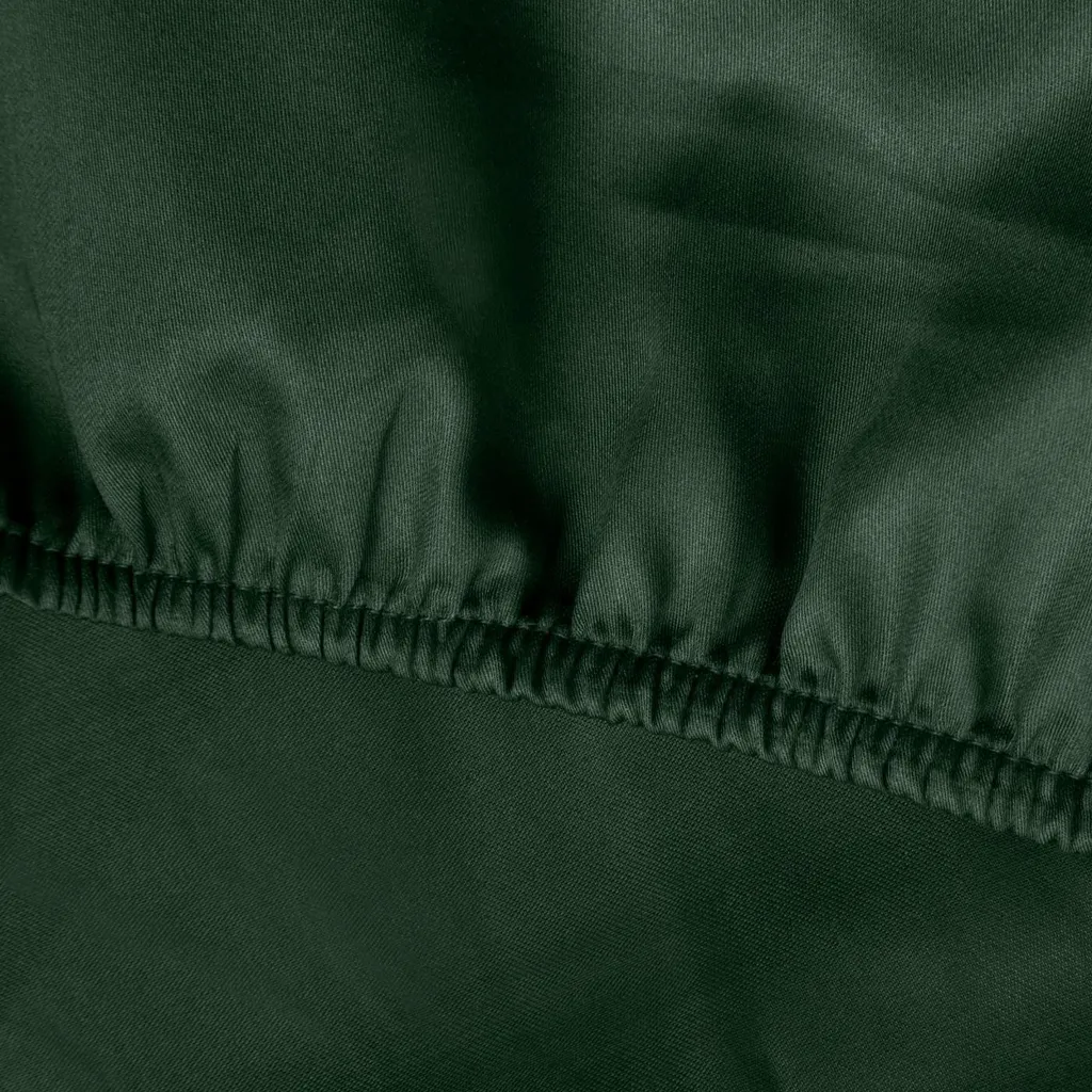 Linge de lit : Drap housse 140x200 cm Nova3 Vert Bouteille coton doux