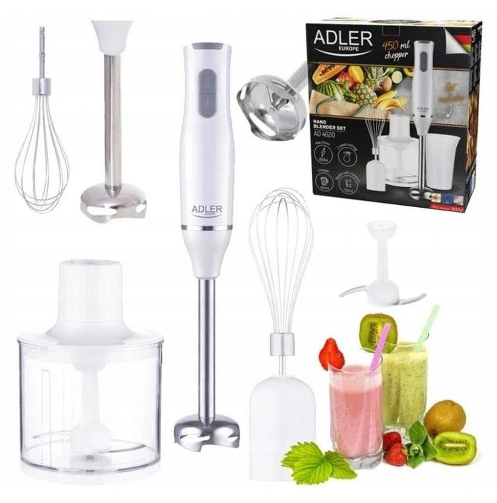 Adler AD4620 Stabmixer-Set, 800W, Turbo, Edelstahl, Produktbild 
