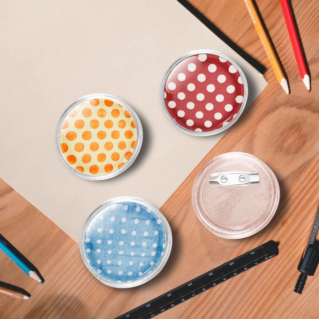 vidaXL Button-Set mit Anstecknadel 100 Stk. Acryl 37 mm Produktbild 