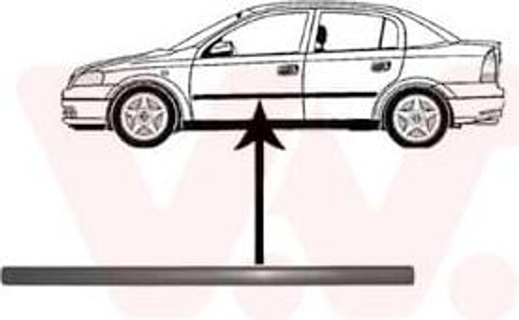 VAN WEZEL Zierleiste für die Tür Vorne Links Leiste für OPEL Astra G CC (T98) 3742423