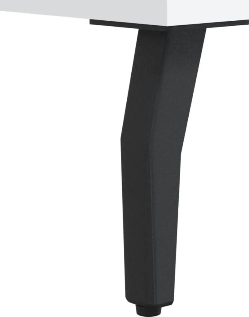 Offerta Set 2 Tavolini Bianchi Quadrati 50 cm - Legno Robusto - 12