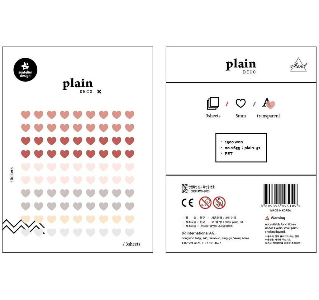 Aufkleber Hearts mix 5mm 3 arc.