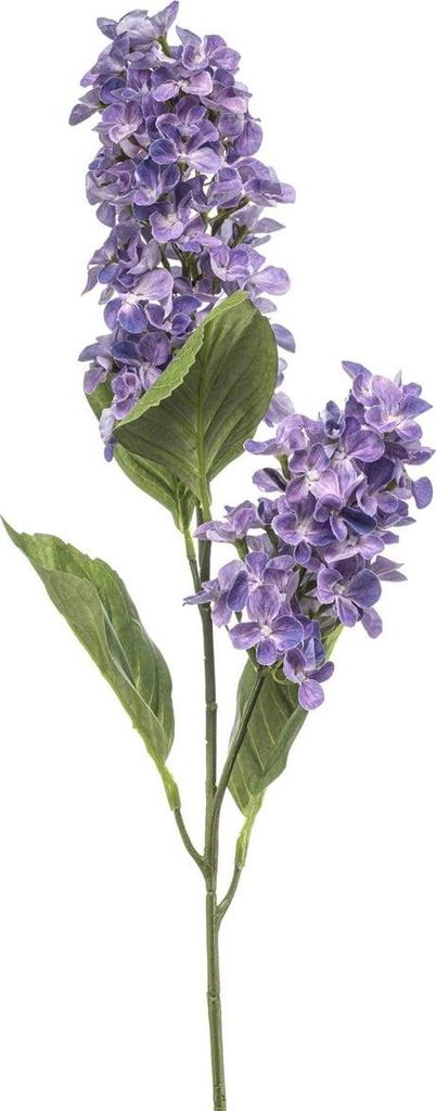 artplants.de Deko Zweig Hortensie XELMAR, lila, 75cm - Künstlicher Hortensienzweig