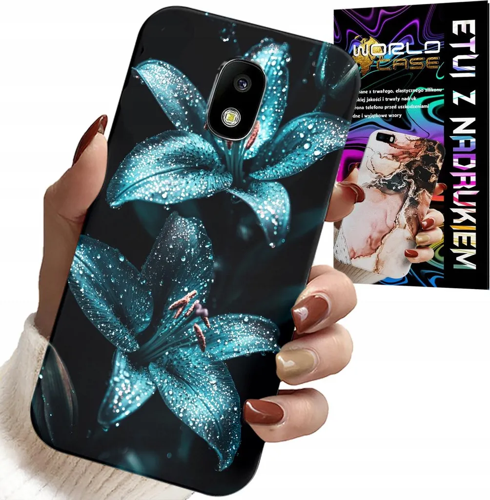 Cover Samsung J5 2017 Chic - Gigli Turchesi e Protezione Vetro