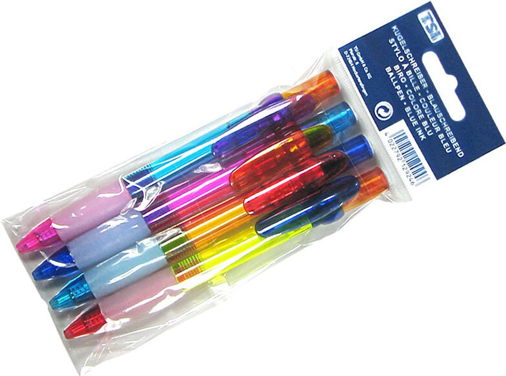 4er-Set Kugelschreiber "Candy-Star" aus Kunststoff sehr Produktbild 
