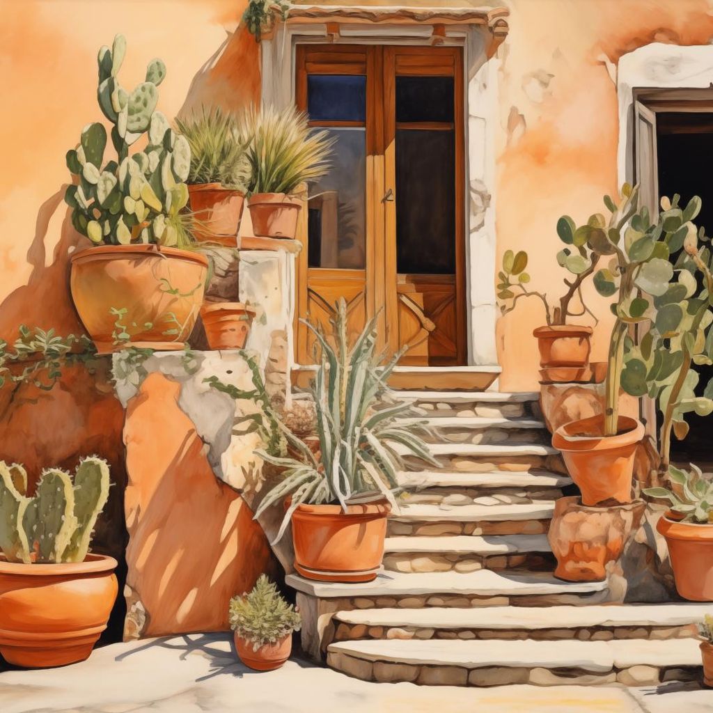 Plakat 50x50cm Sonnenoase der Kakteen