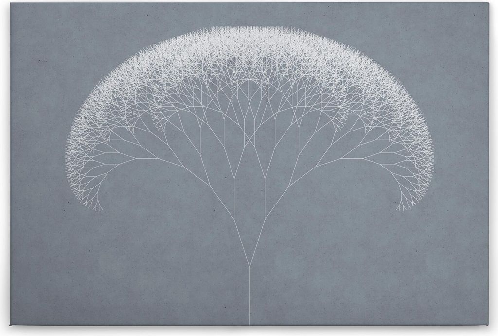 Leinwandbild Abstrakt 60 x 90 cm - Wandbild Grau Weiß - Produktbild 
