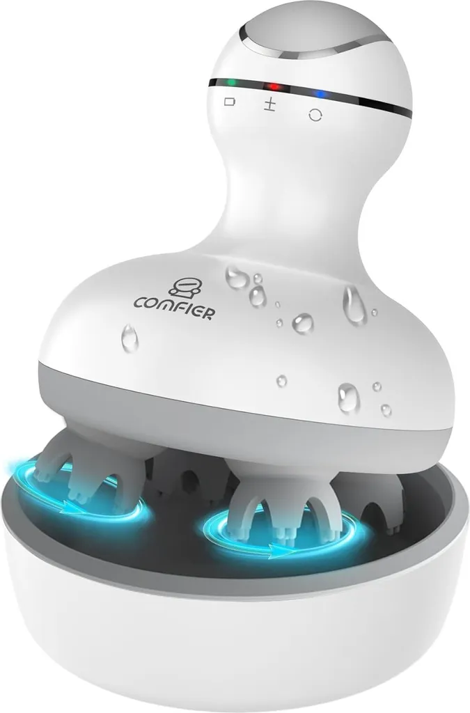 Massaggiatore Testa Elettrico IPX7 Ricaricabile 84 Nodi 3D