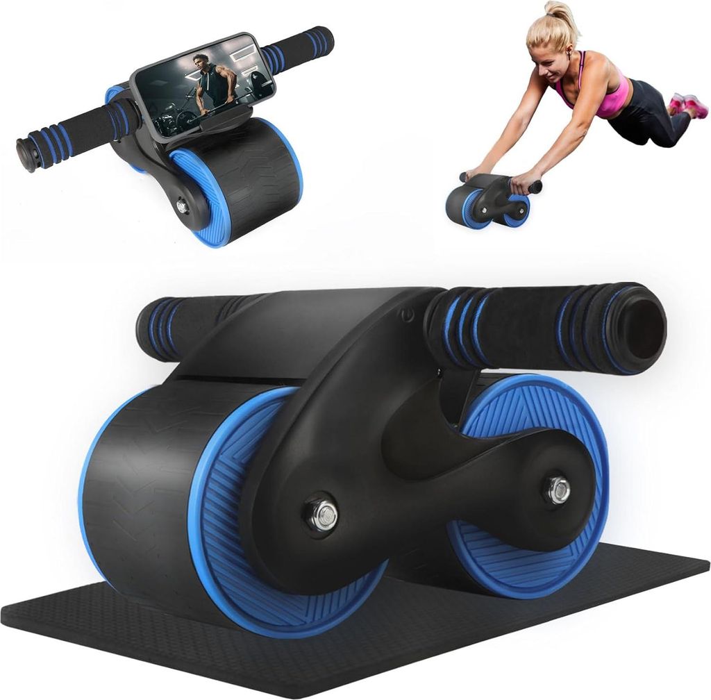 Roller mit Handyhalterung, 2023 Fitness Bauchtrainer, Fitnessgerät für Zuhause, perfekte Wahl für Fitnessübungen auf Reisen und zu Hause.