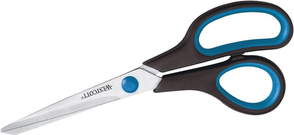 Universalschere SoftGrip 21 cm Linkshänder schwarz/blau Packung mit 12 Stück