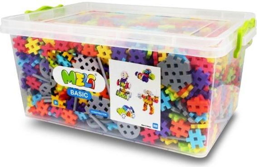 Meli Basic Konstruktionsset – 2000 Teile mit Rädern und Produktbild 