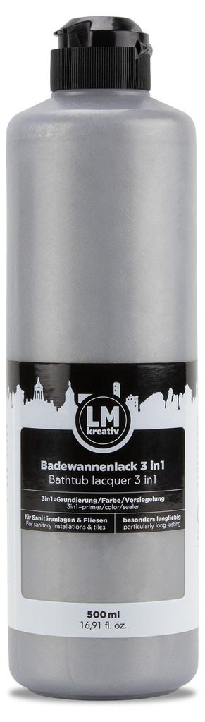 LM-Kreativ Badewannenlack 3in1 500 ml, Silber wie Chrome – Produktbild 