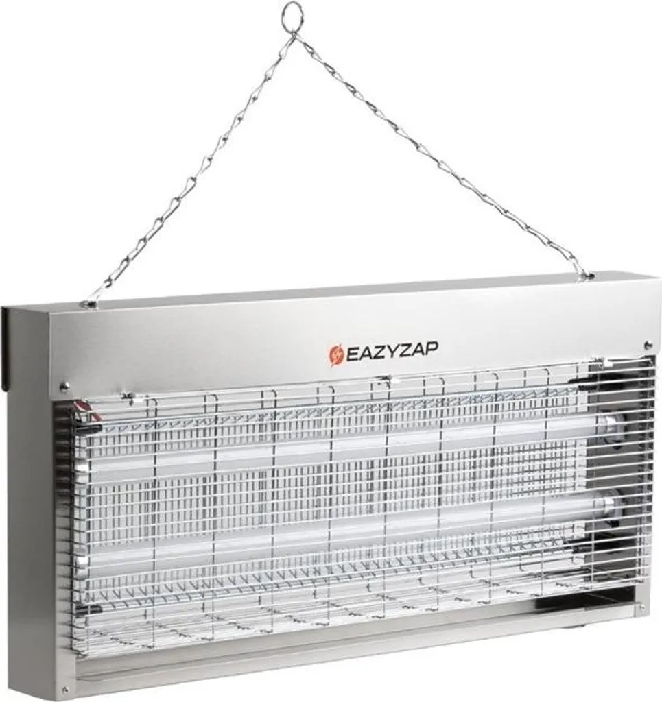 Désinsectiseur électrique LED 20W Eazyzap en inox brossé anti-insecte