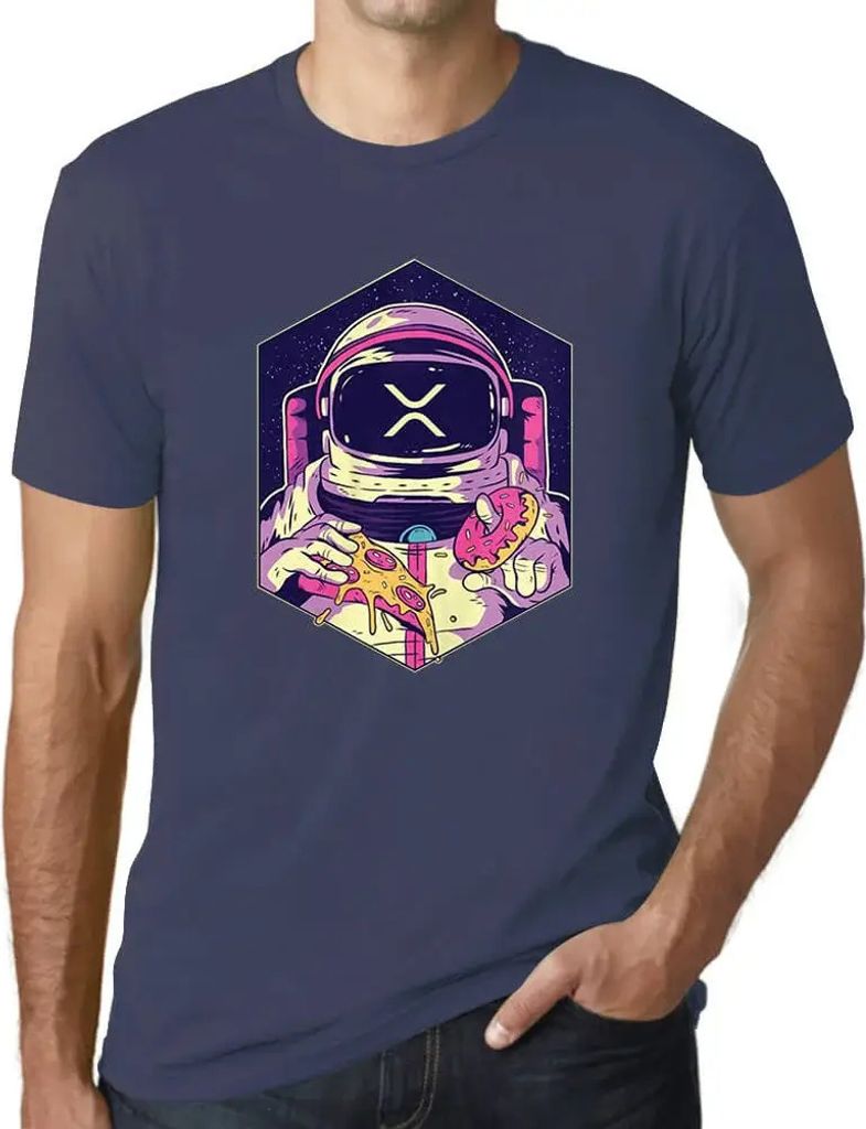Herren Grafik T-Shirt Xrp Symbol Kryptowährung auf dem Mond – Xrp Symbol Cryptocurrency To The Moon – Öko-Verantwortlich Vintage Jahrgang Kur...