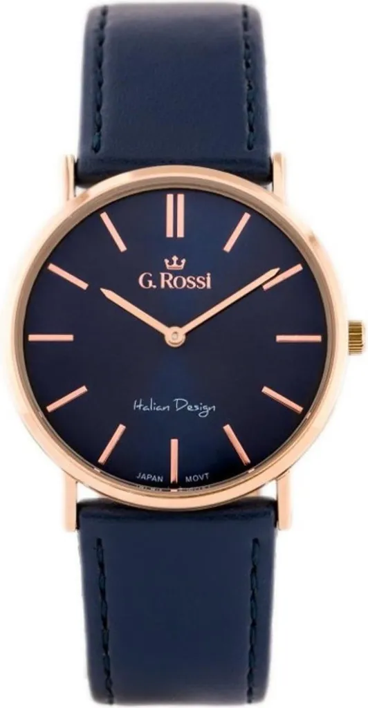 Montre Homme Élégante pour Costume G. Rossi Nealgi Cadran Bleu Nuit de Luxe