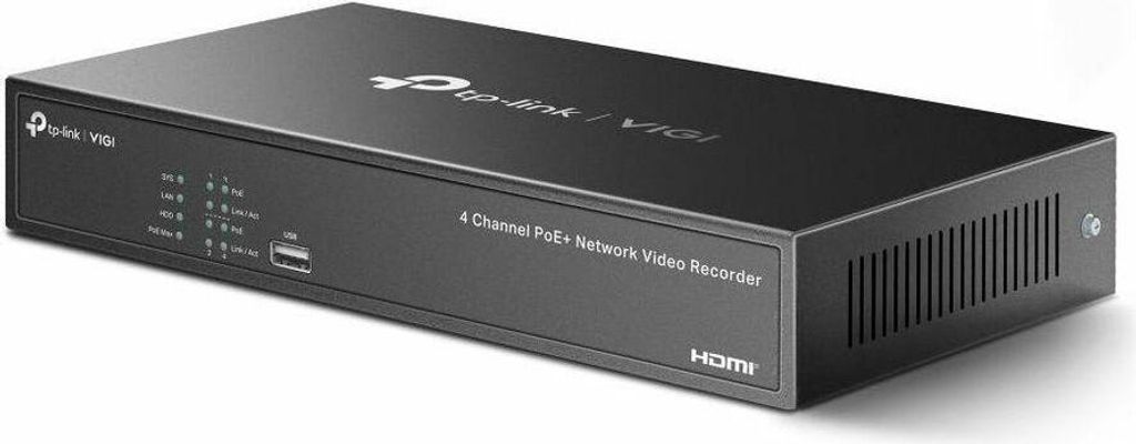 VIGI NVR1004H-4P Netzwerk-Videorekorder (NVR) Schwarz Produktbild 
