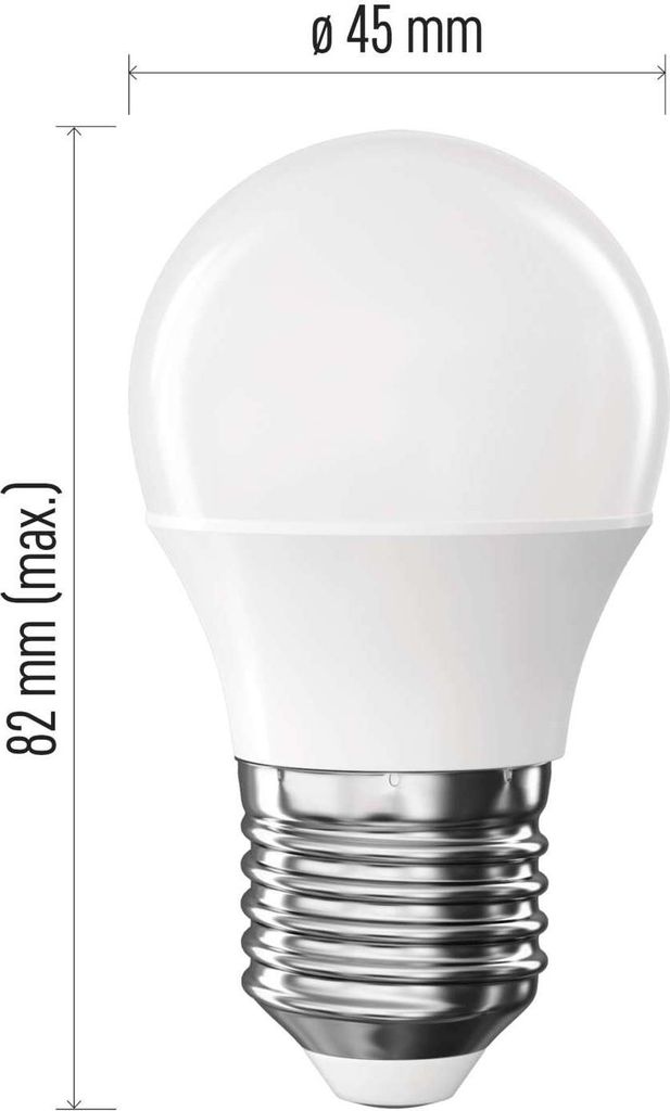 EMOS LED žárovka Mini Globe, 5,5W náhrada za 40W žárovku, Obrázek produktu 8