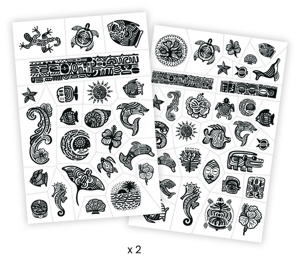 Tattoo-Motive aus Polynesien, Djeco