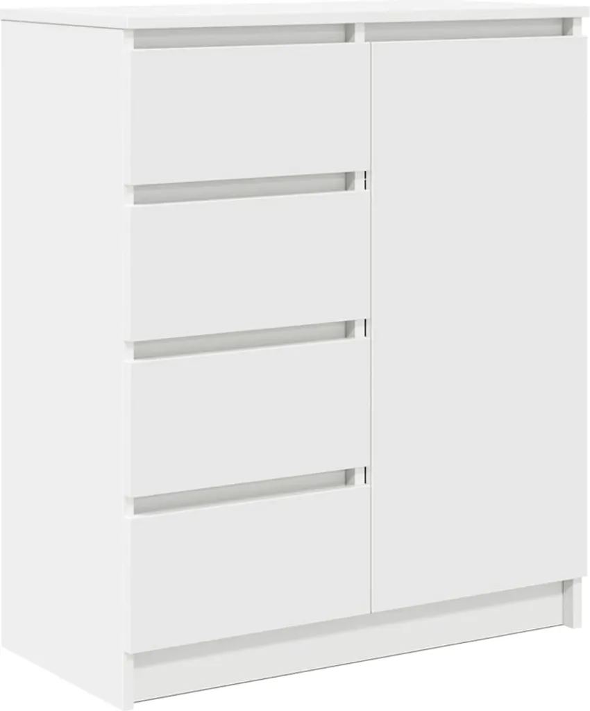 SYFAX Credenza con Cassetti 71x35x84 cm - Bianco Legno Multistrato