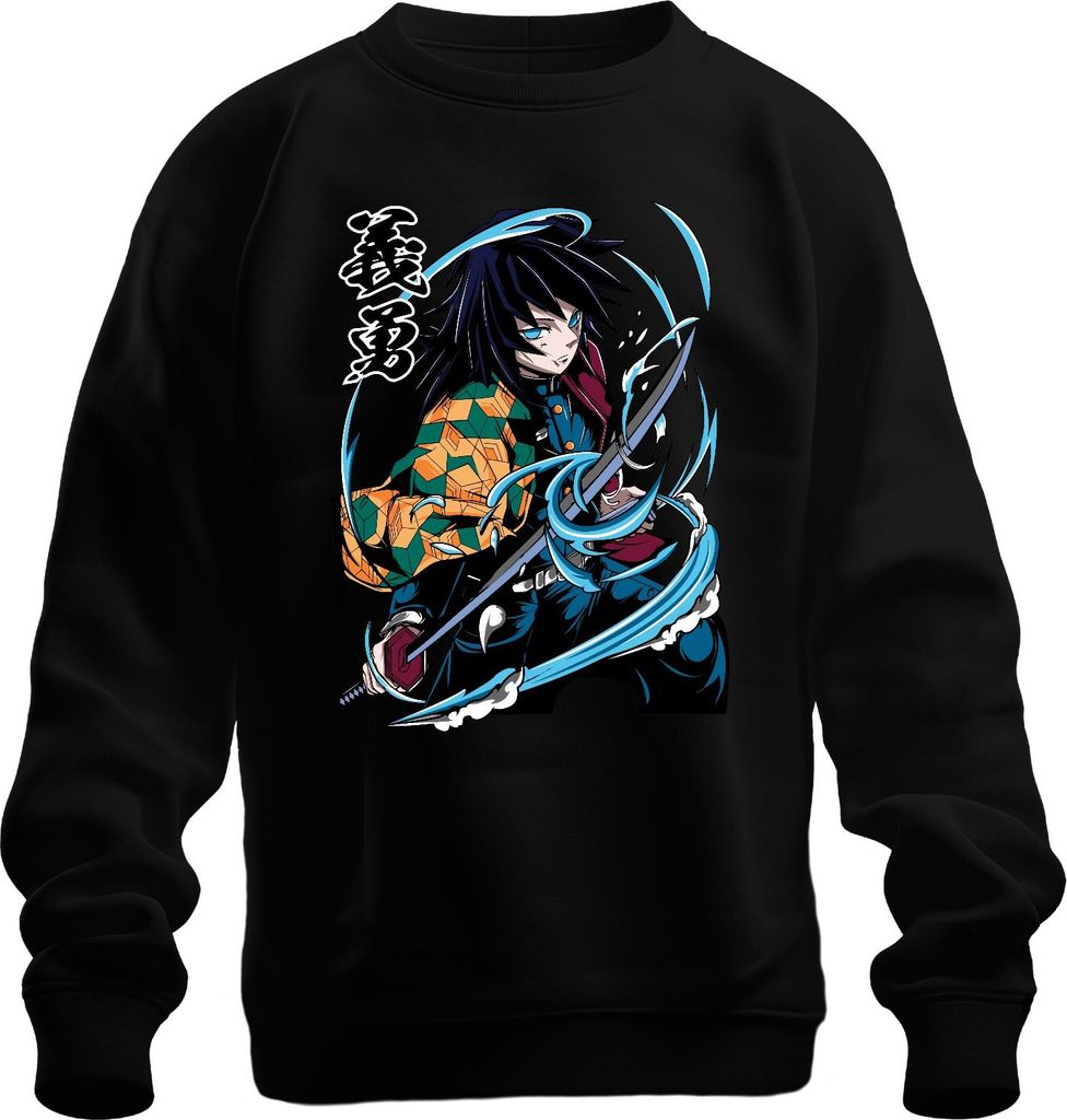 Giyu Tomioka Dämonenjäger Wasserklinge Anime Geschenk Sammler Uni Sweatshirt Pullover, Schwarz, M