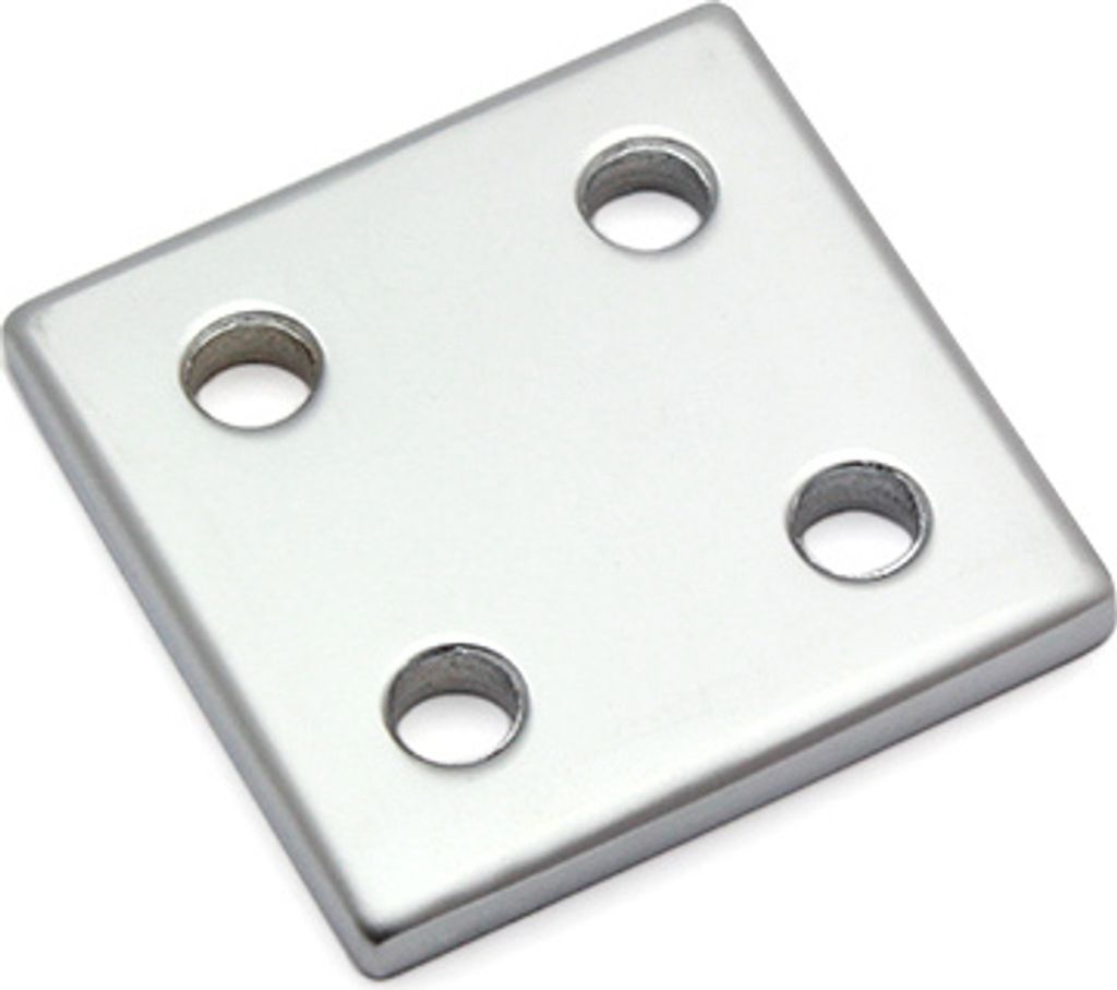 Verbinderplatte Alu vernickelt 40x40
