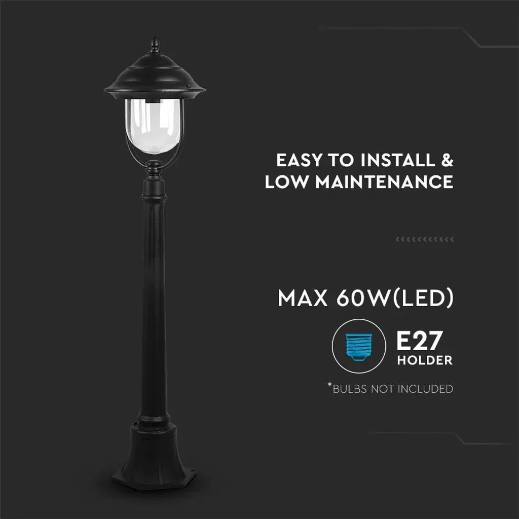 Potelet de Balisage pour Allée de Jardin Noir V-TAC 111cm Modèle VT-851 - 6