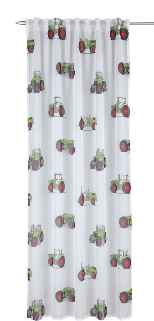 Schlaufenschal Trecker Traktor | grün | BxH 135x245cm | transparent |