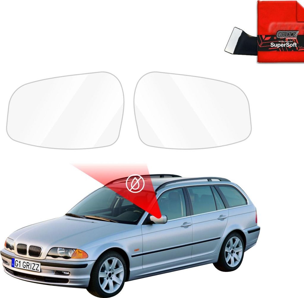 Regenschutzfolie Grizz Protector für Außenspiegel - BMW 3 E46 Kombi Pre-LCI (1998-2001)