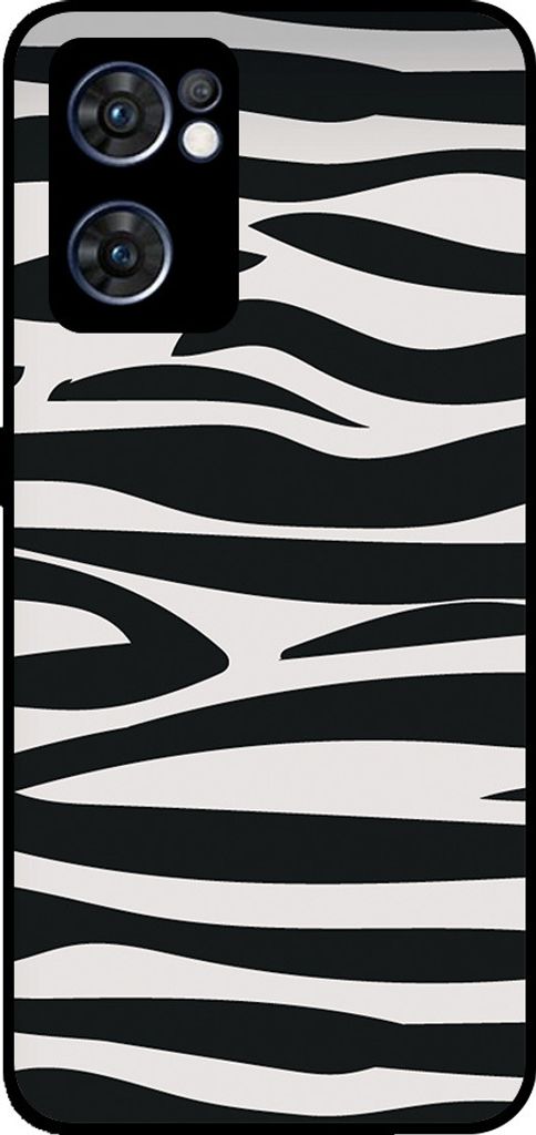 Smartphonica Telefon Fall geeignet für Oppo Find X5 Lite mit Zebra-Druck - TPU zurück Abdeckung Fall Zebra-Design - Schwarz Weiß
