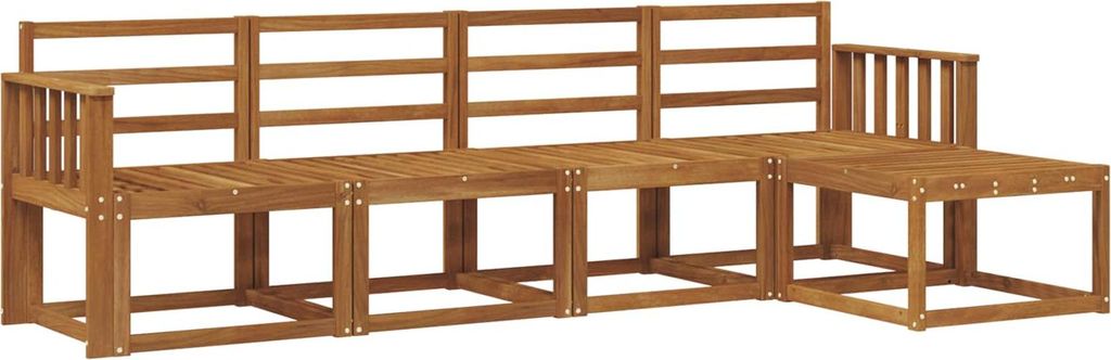 vidaXL Outdoor-Sofagarnitur 5 pcs Natur Massivholz Akazie