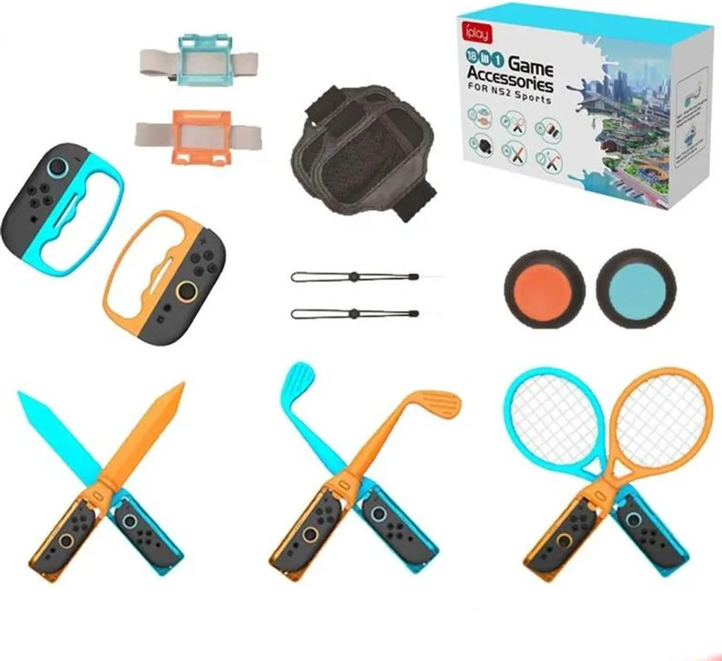 Accessoires de sport pour manette de jeu avec raquette et sangle poignet