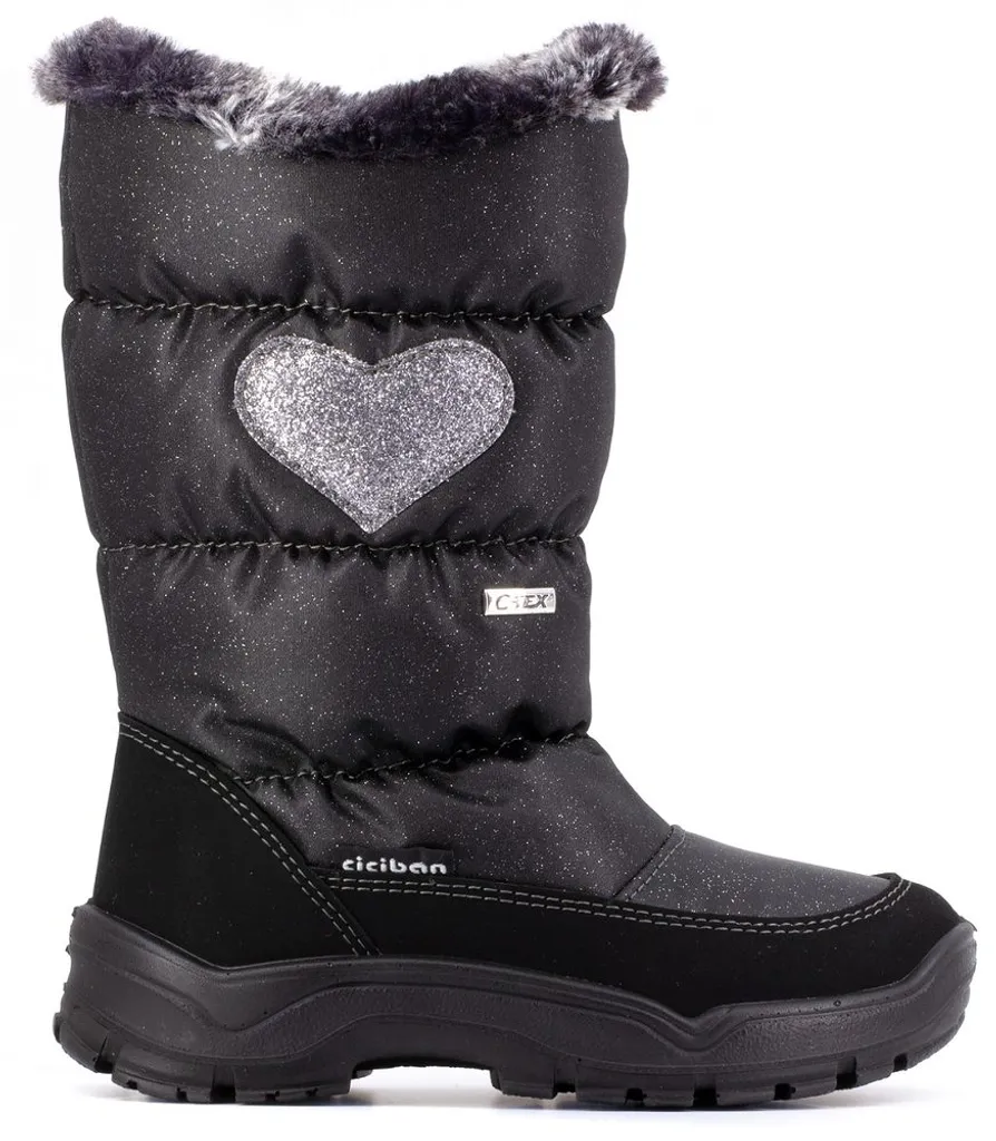 Bottes de Neige Ciciban Snow Noires Imperméables et Respirantes Taille 25