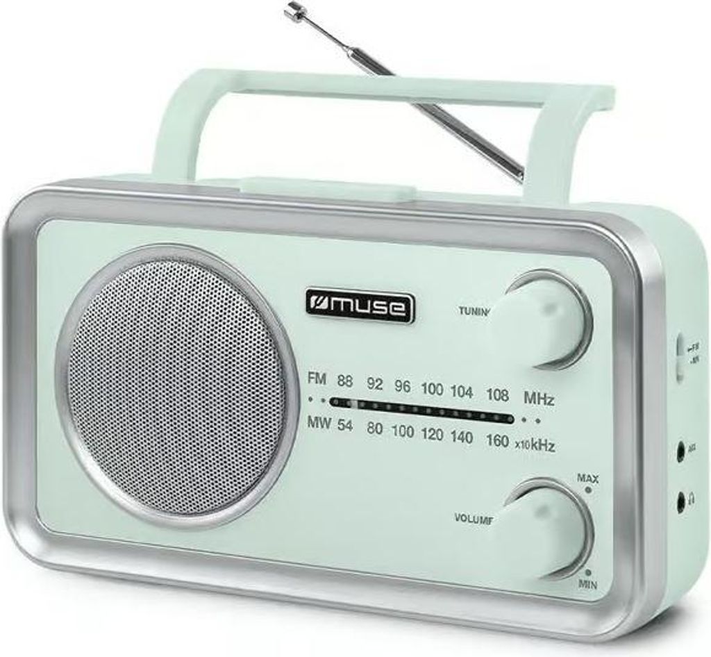 Muse MF-060 AG, Cestovní, Analog, FM, MW, 3,5 mm, Zelená, Obrázek produktu 