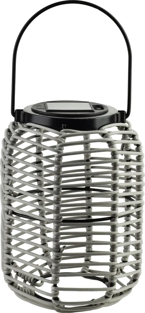 Lanterne solaire pour éclairage de table Mondex SOKKE gris chic