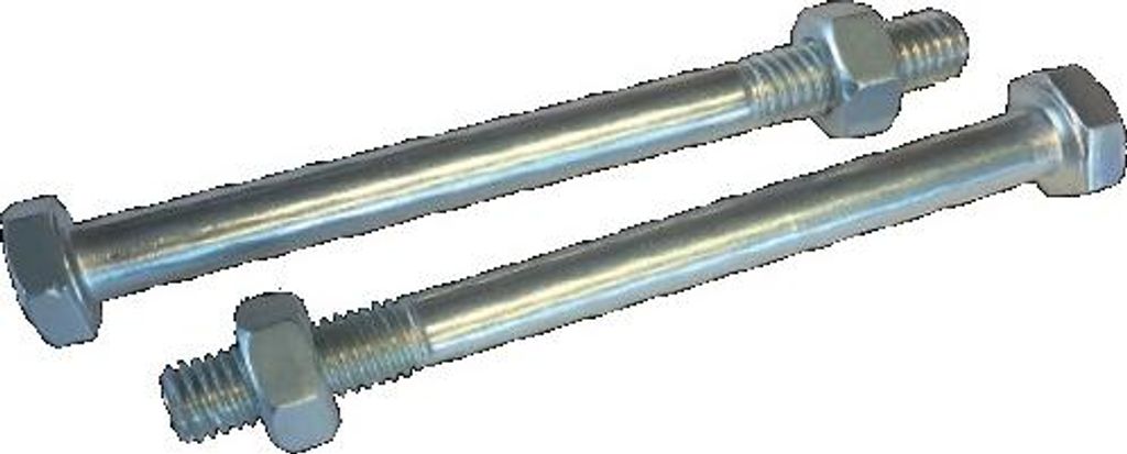 Durchgangsschraube m. Mutter M 10 x 130 mm, inkl. Scheiben Paket á 2 Stück, Stahlverzinkt