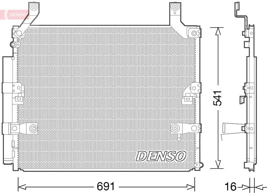Condenseur de Climatisation pour LX UZJ100 DENSO DCN50032 Fraîcheur OE