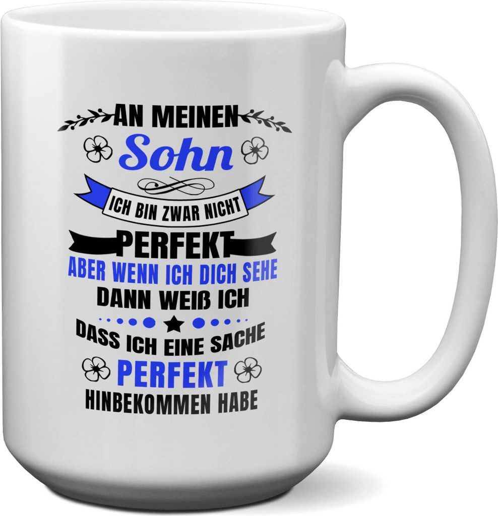 22Feels XL Tasse Sohn Geschenk Geburtstag 18 Jahre Kinder Jungs Abitur Master Uni Abschluss Bachelor Weihnachten Haferl Firmung Konfirmation Teenag...