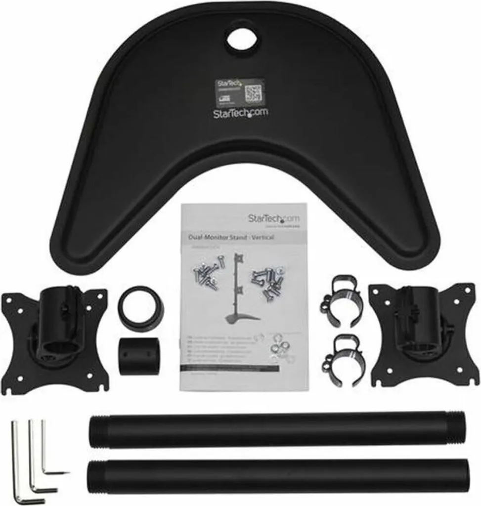 Support Double Écran pour Petit Bureau - Montage Vertical Gain de Place