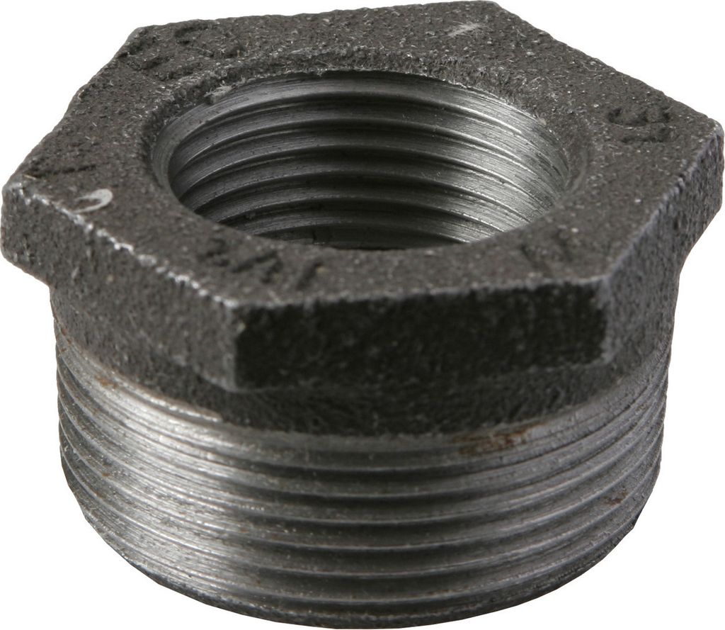 Temperguss Reduzierstück Nr. 241 schwarz 11/2"x1"