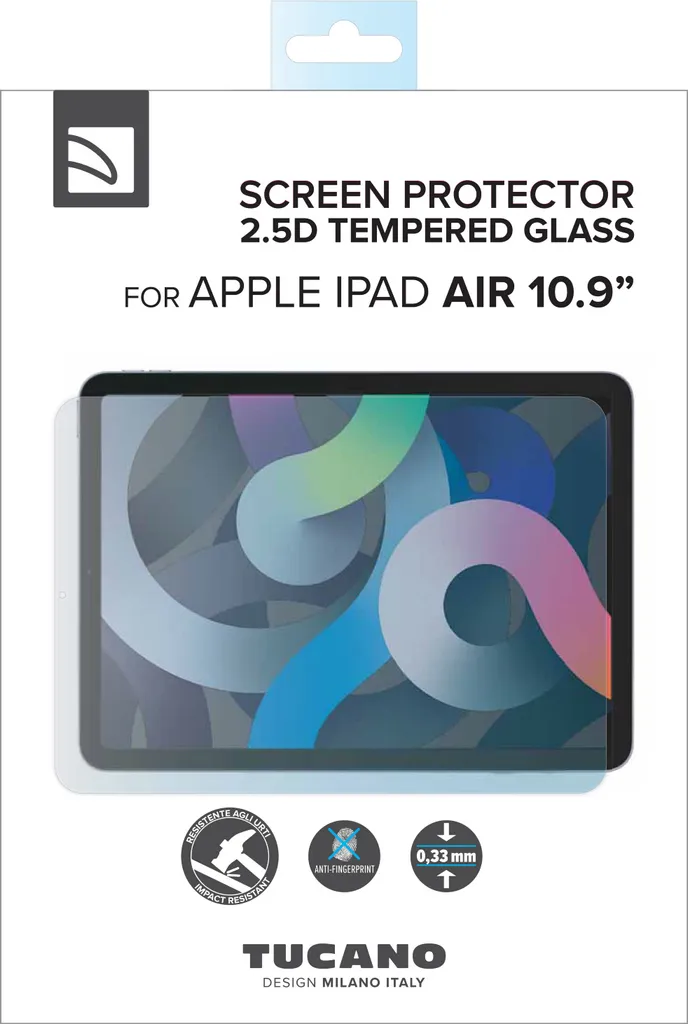Tucano 62337 Screen Protector iPad Pro 11 e Air 10.9 Vetro 9H 2.5D